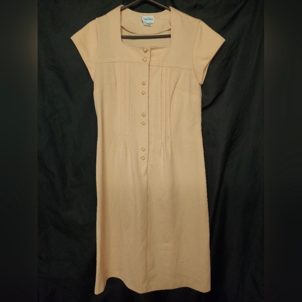 Vintage 1960's Nelly Don button pleated day dress